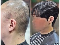 남자전체가발 시스루 리프컷 & 펌